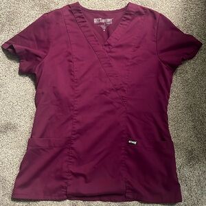 Grey’s Anatomy size medium plum purple scrub top